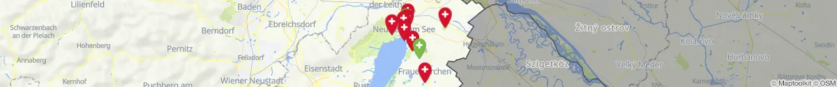 Kartenansicht für Apotheken-Notdienste in der Nähe von Weiden am See (Neusiedl am See, Burgenland)